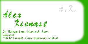 alex kienast business card